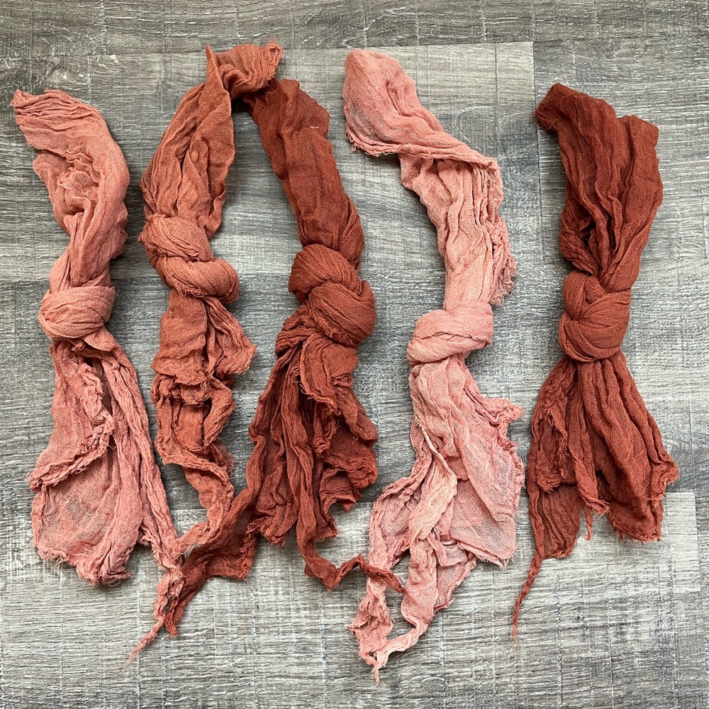 Hand-Dyed napkins in earthy tones